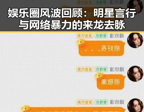娱乐圈风波回顾：明星言行与网络暴力的来龙去脉