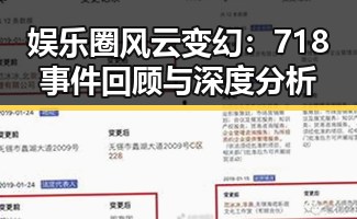 娱乐圈风云变幻：718事件回顾与深度分析