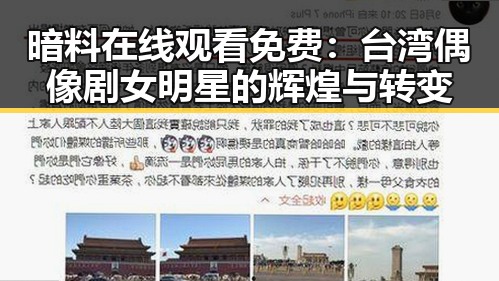 暗料在线观看免费：台湾偶像剧女明星的辉煌与转变